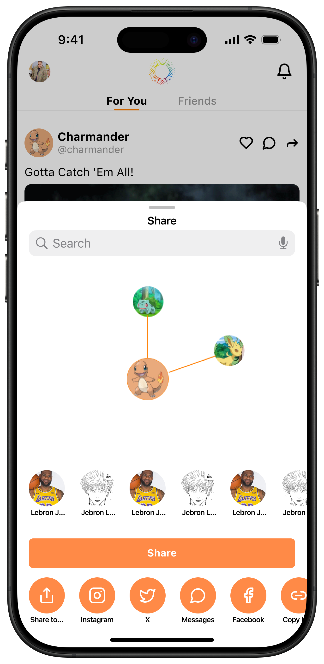 Nexusix Share Interface